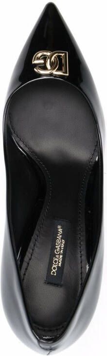 Dolce & Gabbana DG plaque point-toe pumps Black