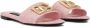 Dolce & Gabbana DG-plaque raffia slippers Pink - Thumbnail 2