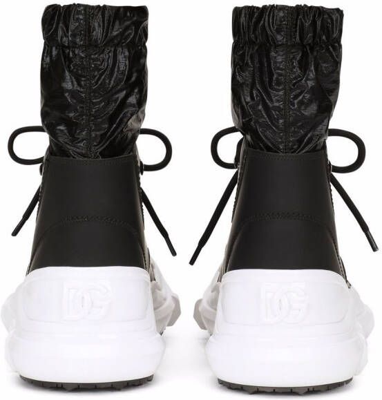 Dolce & Gabbana elasticated lace-up boots Black
