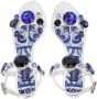 Dolce & Gabbana embellished patent leather sandals White - Thumbnail 4
