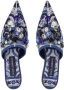 Dolce & Gabbana Majolica-print brocade mules Blue - Thumbnail 4