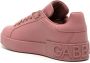 Dolce & Gabbana embossed-logo leather sneakers Pink - Thumbnail 3