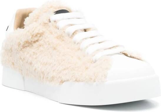 Dolce & Gabbana embossed-logo leather sneakers White