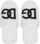 Dolce & Gabbana embroidered-logo cotton slippers White - Thumbnail 4