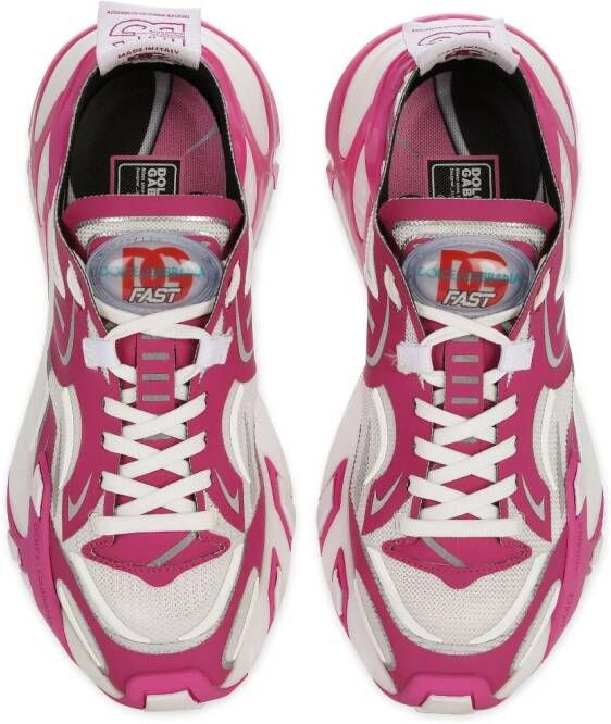 Dolce & Gabbana Fast panelled low-top sneakers Pink