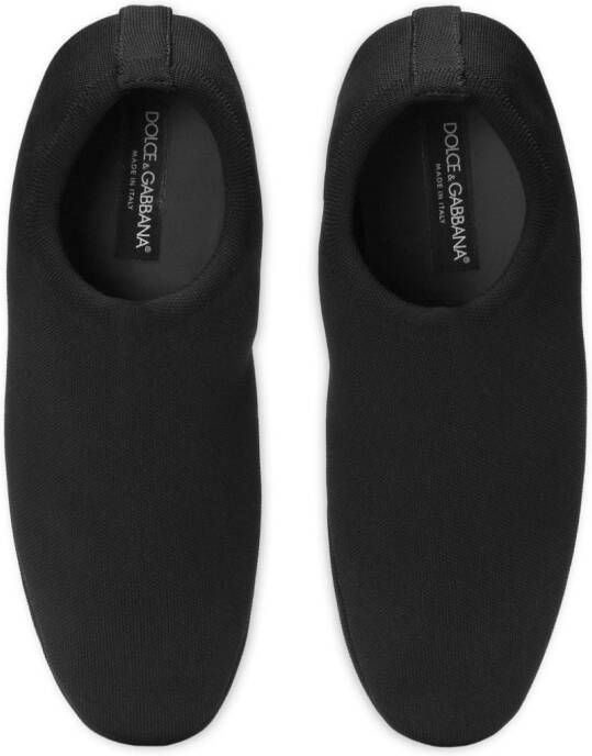 Dolce & Gabbana flat stretch slippers Black