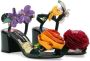 Dolce & Gabbana floral-appliqué leather sandals Green - Thumbnail 2