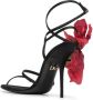 Dolce & Gabbana floral-appliqué sandals Black - Thumbnail 3