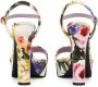 Dolce & Gabbana floral-print gabardine platform sandals Yellow - Thumbnail 3