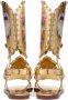 Dolce & Gabbana floral-motif gladiator sandals Gold - Thumbnail 3