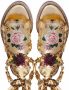 Dolce & Gabbana floral-motif gladiator sandals Gold - Thumbnail 4