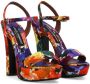 Dolce & Gabbana floral-print platform sandals Orange - Thumbnail 2