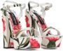 Dolce & Gabbana floral-print platform sandals White - Thumbnail 2