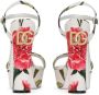 Dolce & Gabbana floral-print platform sandals White - Thumbnail 3