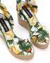 Dolce & Gabbana floral-print wedge sandals Green - Thumbnail 4