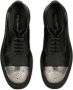 Dolce & Gabbana Francesina contrast-toecap rubber Derby shoes Black - Thumbnail 4