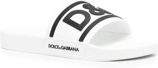 Dolce & Gabbana Gomma pool slides White