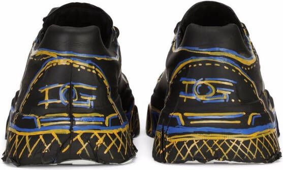 Dolce & Gabbana graffiti lace-up sneakers Black
