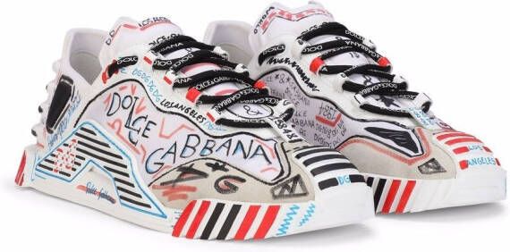 Dolce & Gabbana graffiti logo print sneakers White