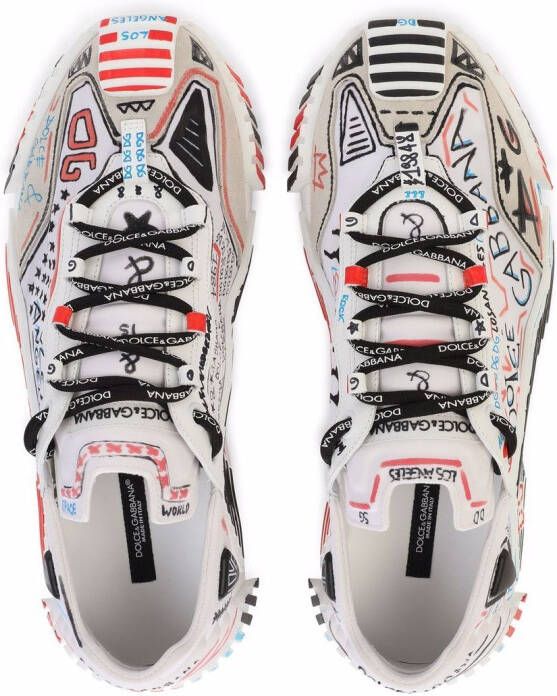 Dolce & Gabbana graffiti logo print sneakers White