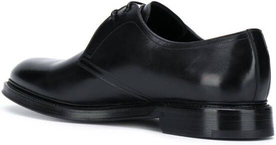 Dolce & Gabbana hand-painted leather derby shoes Black