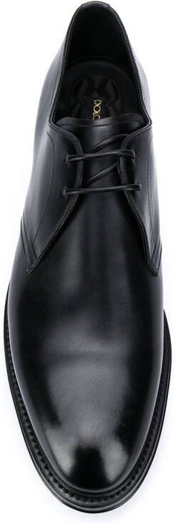 Dolce & Gabbana hand-painted leather derby shoes Black