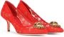 Dolce & Gabbana Heart plaque lace pumps Red - Thumbnail 2