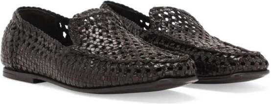 Dolce & Gabbana interwoven leather loafers Black