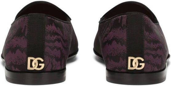 Dolce & Gabbana Iridescent Caravaggio slippers Black
