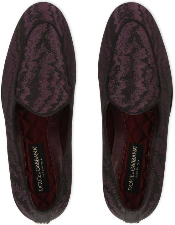 Dolce & Gabbana Iridescent Caravaggio slippers Black