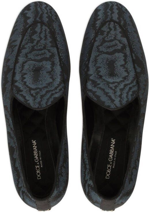 Dolce & Gabbana Iridescent fabric Caravaggio slippers Grey