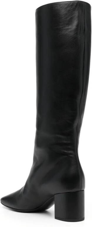 Dolce & Gabbana Jackie 60mm logo-plaque leather boots Black