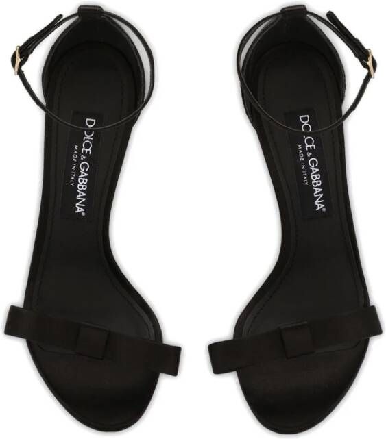 Dolce & Gabbana Keira 105mm satin sandals Black
