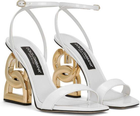 Dolce & Gabbana Keira 105mm DG-heel sandals White
