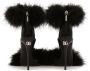 Dolce & Gabbana 105mm feather-trim leather sandals Black - Thumbnail 3