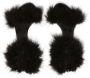 Dolce & Gabbana 105mm feather-trim leather sandals Black - Thumbnail 4