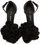 Dolce & Gabbana Keira 105mm floral-appliqué sandals Black - Thumbnail 4