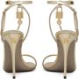 Dolce & Gabbana Keira 105mm padlock-detail sandals Gold - Thumbnail 3