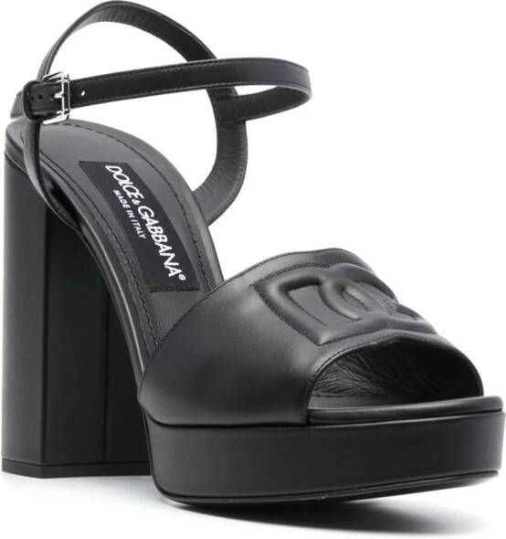 Dolce & Gabbana Keira 115mm leather sandals Black