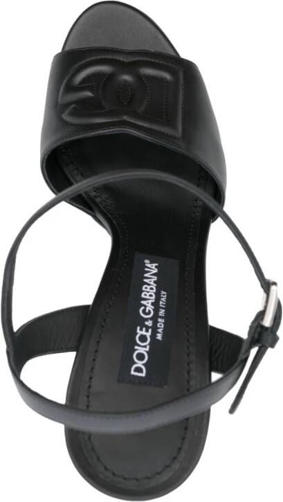 Dolce & Gabbana Keira 115mm leather sandals Black
