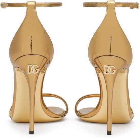 Dolce & Gabbana Keira metallic sandals Gold