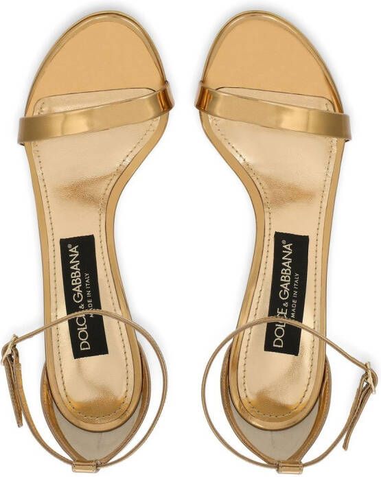 Dolce & Gabbana Keira metallic sandals Gold