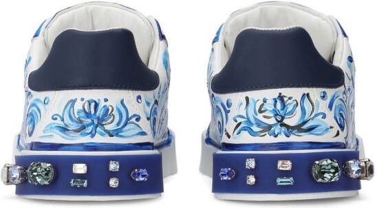 Dolce & Gabbana Kids Portofino Light Majolica-print sneakers White