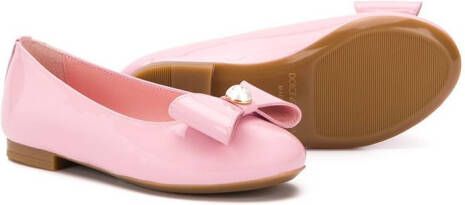 Dolce & Gabbana Kids bow-detail ballerina shoes Pink