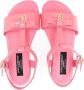 Dolce & Gabbana Kids bow-detailed patent-leather sandals Pink - Thumbnail 3