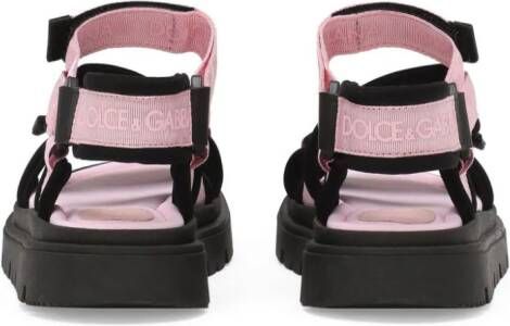 Dolce & Gabbana Kids branded grosgrain sandals Pink