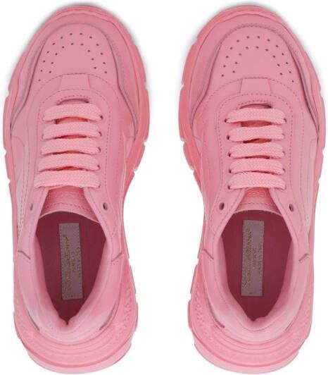 Dolce & Gabbana Kids chunky calf leather sneakers Pink