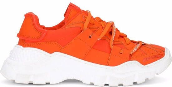 Dolce & Gabbana Kids chunky sole lace-up sneakers Orange