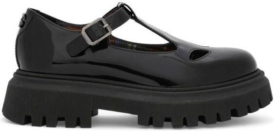 Dolce & Gabbana Kids patent leather Mary Jane shoes Black