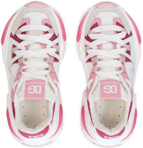 Dolce & Gabbana Kids Airmaster panelled sneakers Pink